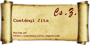 Csetényi Zita névjegykártya